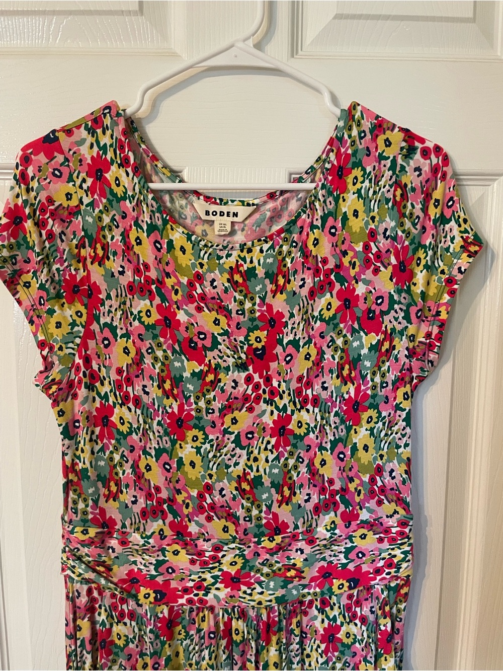 Boden Pink Floral Short Sleeve Women'sw Dress